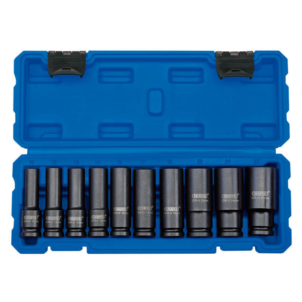 Draper 1/2 Metric Deep Impact Socket Set 10 Stück 83096.0