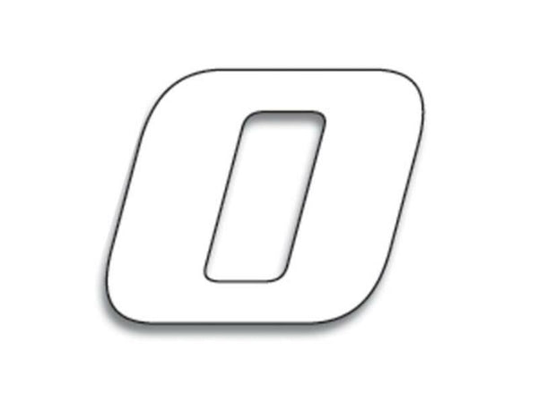 Blackbird -Rennnummer 0 20x25cm Weiß 5049/10/0