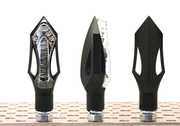 V Parts Arrow LED Blinkers - Black | Universal | 6pj99t091b (PAR)