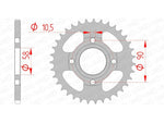 AFAM Steel Standard Rear Sprock 10214 - 520