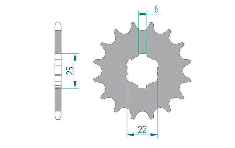 AFAM Steel Standard Front -Kettenrad 20100 - 420