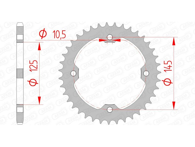 Afam Steel Standard Heck Sproke 12407 - 520