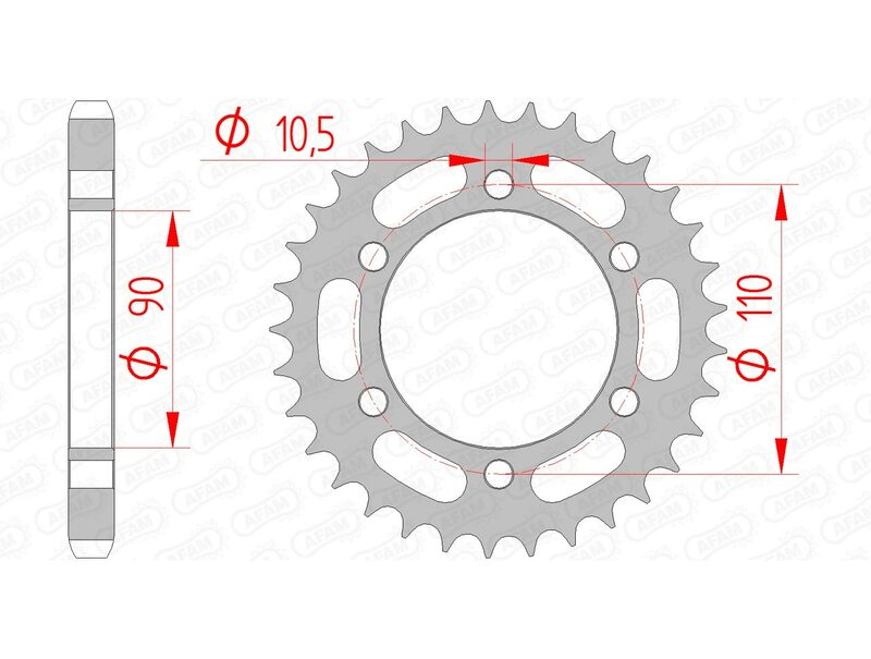 Afam Steel Standard Heckspropet 12600 - 530