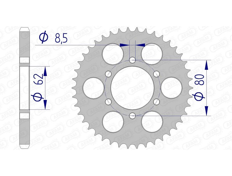 Afam Aluminium Ultra - Hard Anodived Heck Spropet 13208 - 428