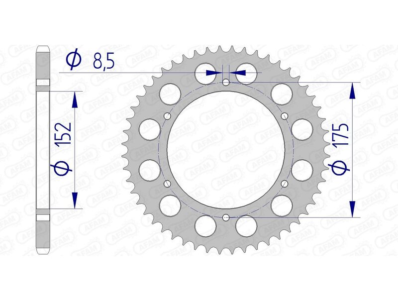 Afam Aluminium Ultra - Hard Anodived Heck Spropet 13301 - 520