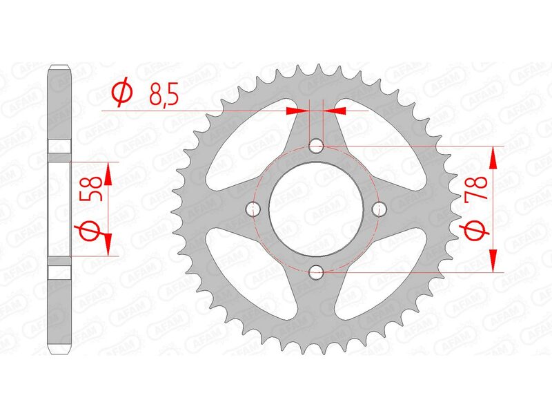 Afam Steel Standard Heckspropet 14201 - 428