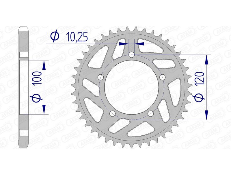 Afam Aluminium Heckrad 36802 - 525