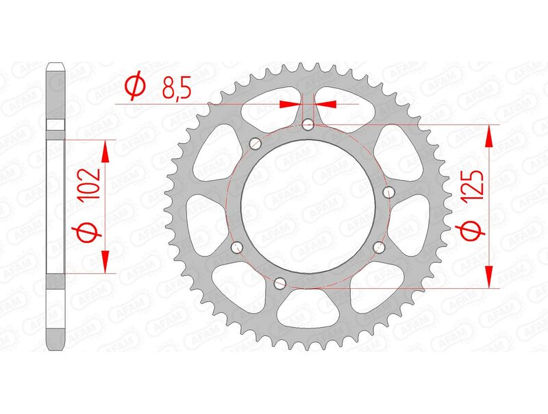 Afam Steel Standard Heckspropet 41100 - 420