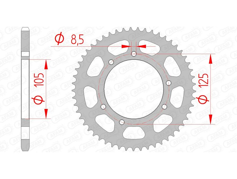 AFAM STAEL STAHRE HINTER -Kettenrad 47103 - 420