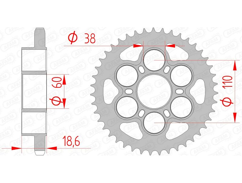 Afam Steel Standard Heckspropet 50801 - 525