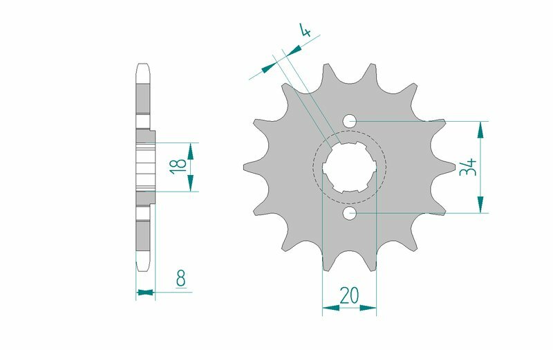 AFAM Steel Standard Front Sprock 20306 - 520