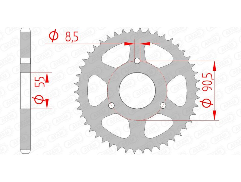 AFAM STAEL STAHRE HINTER -Kettenrad 80200 - 428