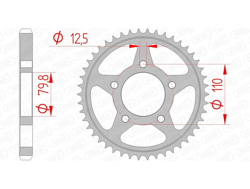 AFAM Stahl Standard Hinterrad 86600 - 530 