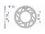 Afam Aluminium Heckradkettenrad 87606 - 520