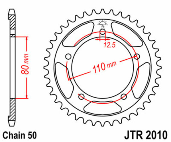 JT -Sprock -Stahlstandard -Hinterrad 2010 - 530 JTR2010.48