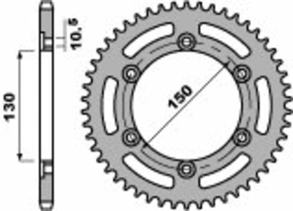 PBR Standard C45 Stahl hinteren Fahrbahn 236 - 520 236 46 C45