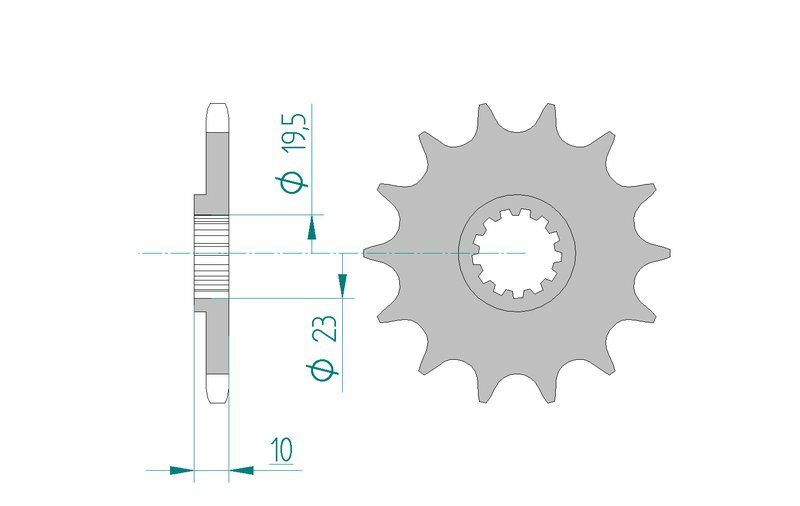 AFAM Steel Self -Cleaning Front Sprock 22303 - 520