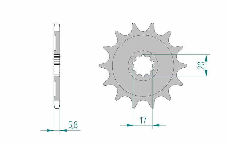 AFAM Steel Standard Front Sprock 24304 - 520