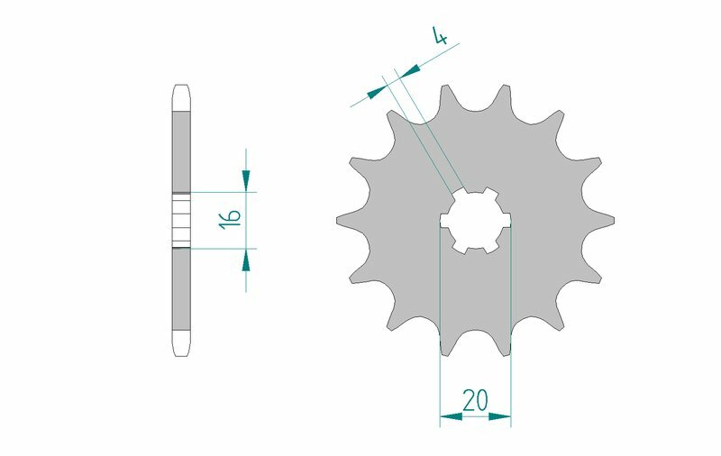 AFAM Steel Standard Front Sprock 30200 - 520