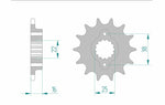 AFAM Steel Standard Front Sprocket 52604 - 520 framdrev i stål med 16 mm tjocklek och 25 mm centrumhål. Passar Ducati Monster och Supersport modeller.