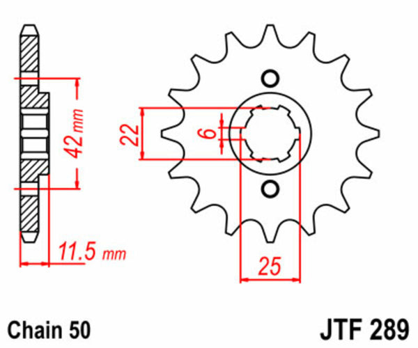 JT Sprocks Stahlstandard -Vorderrad 289 - 530 JTF289.15