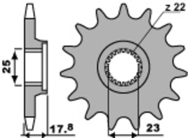 PBR Steel Standard vorderen Kettenrad 2096 - 520 2096 16 18nc