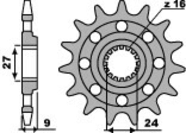 PBR Steel Standard vorderen Kettenrad 2192 - 520 2192 17 18nc