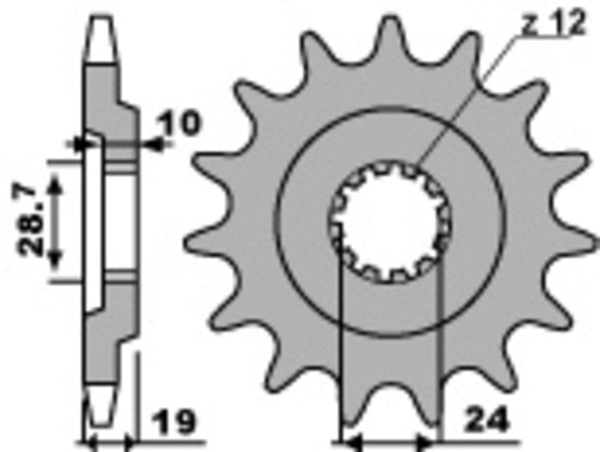 PBR -Stahl Standard vorderen Kettenrad 532 - 530 532 17 18nc