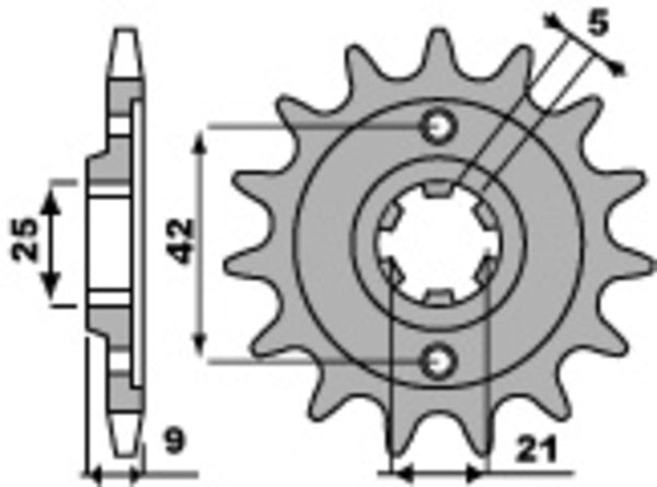 PBR Steel Standard vorderen Kettenrad 576 - 428 576 19 18nc