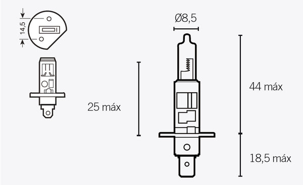V PARTS H1 Glühbirnen 12V 55W 14636 