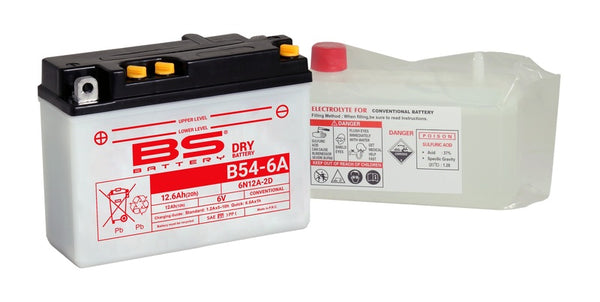 BS Batterie konventionell mit Säurepack - 6N12A-2D (B54-6A) 