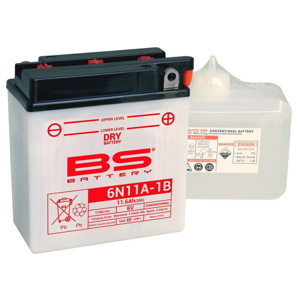 BS Battery Conventional with Acid Pack - 6N11A-1B 