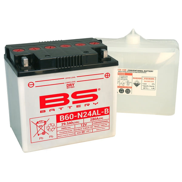 BS Batterie Hochleistungsbatterie mit Säurepack - B60-N24AL-B 