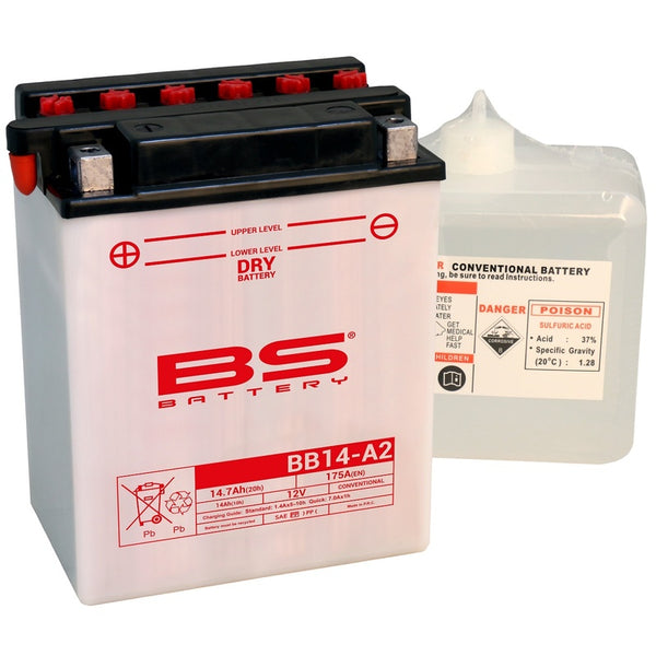 BS Battery Batterie Hohe Leistung mit Syrapack - BB14-A2 