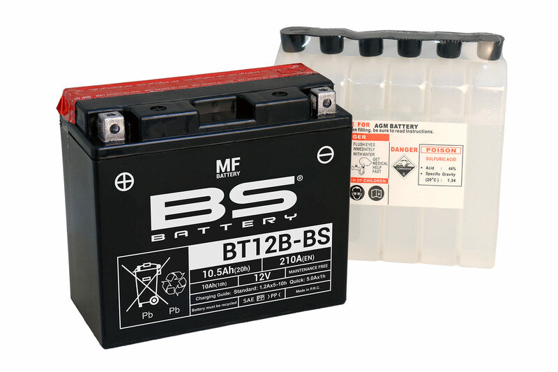 BS -Batterie Batterie Wartungsfrei mit Säurepack - BT12B -B