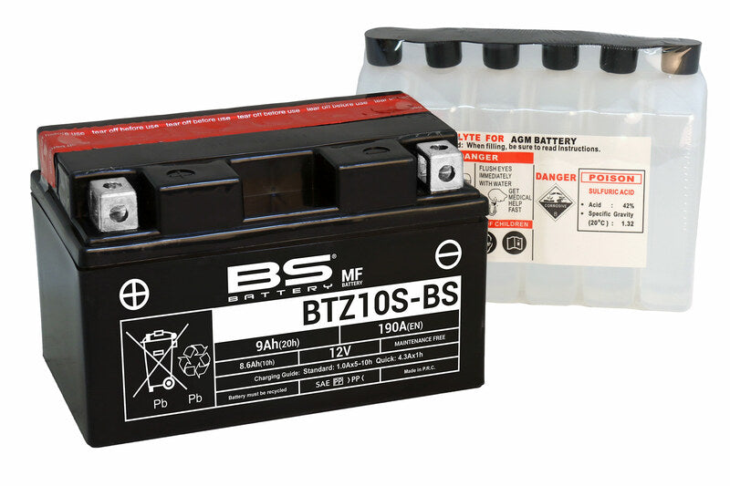 BS -Batterie Batterie Wartung kostenlos mit Säurepaket - BTZ10S -B