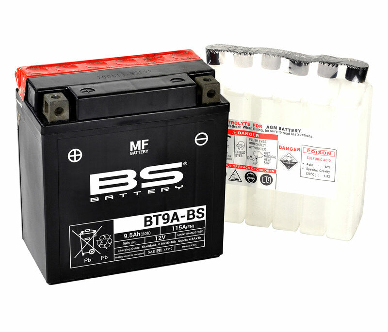 BS -Batterie Batterie Wartung kostenlos mit Säurepaket - BT9A -B