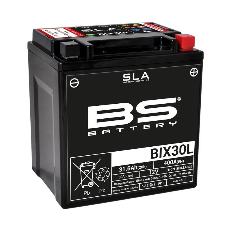 BS BATTERY SLA BATTERY MAINTENANCE FREE FACTORY ACTIVATED - BIX30L