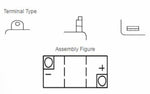 Yuasa -Batterie konventionell ohne Säurepaket - B38-6a