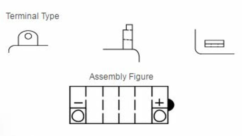 Yuasa -Batterie konventionell ohne Säurepaket - YB10L -B