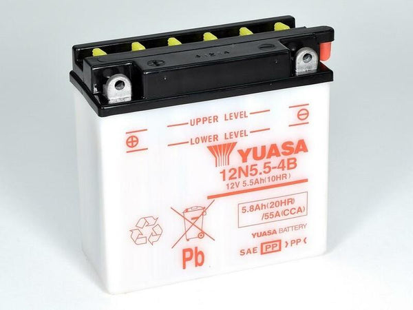 YUASA konventionelle Batterie ohne Säurepaket - 12N5.5-4B 