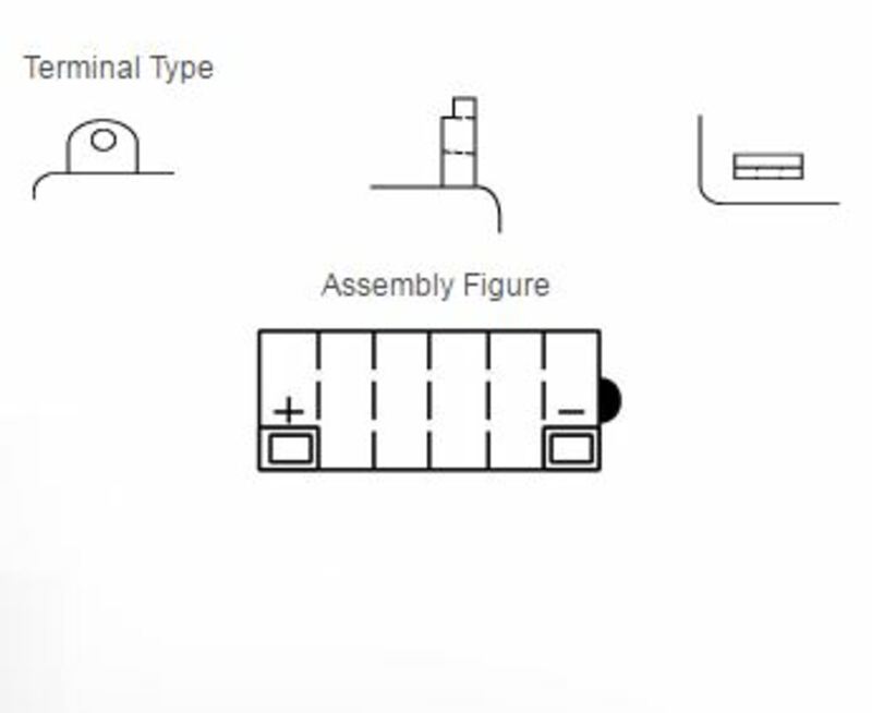 Yuasa herkömmliche Batterie ohne Säurepakete - 12n7d -3b