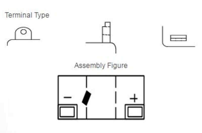 Yuasa -Batterie konventionell ohne Säurepaket - 6N6-3b