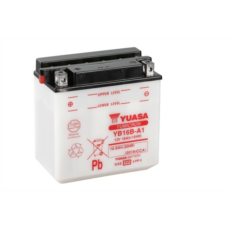 Yuasa Battery Conventional Without Acid Pack - YB16BA -1