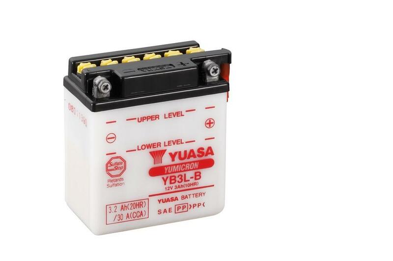 Yuasa conventional battery without acid packs - YB3L -B