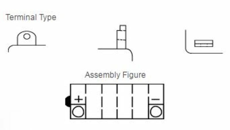 Yuasa -Batterie konventionell ohne Säurepaket - YB7 -a