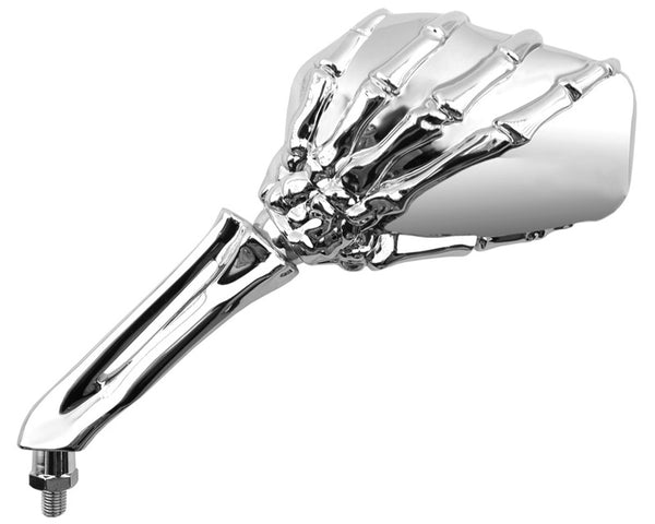 V PARTS Skelett Links Spiegel Universal M10 - Chrom (1Stück) E569I 