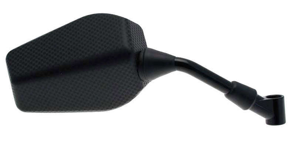 V PARTS F1 Rechteckiger rechter Spiegel Universal M8/125 - Carbon (1 Stück) E692D 