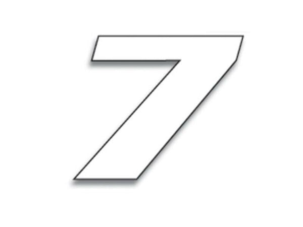 Blackbird Race Nummer 7 20x25cm Weiß 5049/10/7