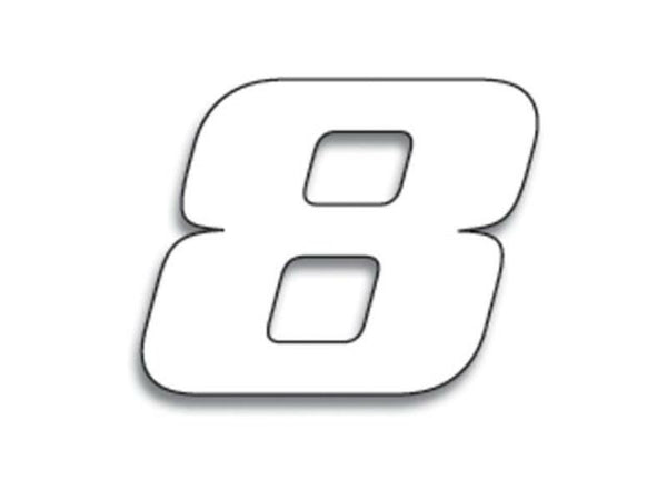 Blackbird Race Nummer 8 20x25cm Weiß 5049/10/8